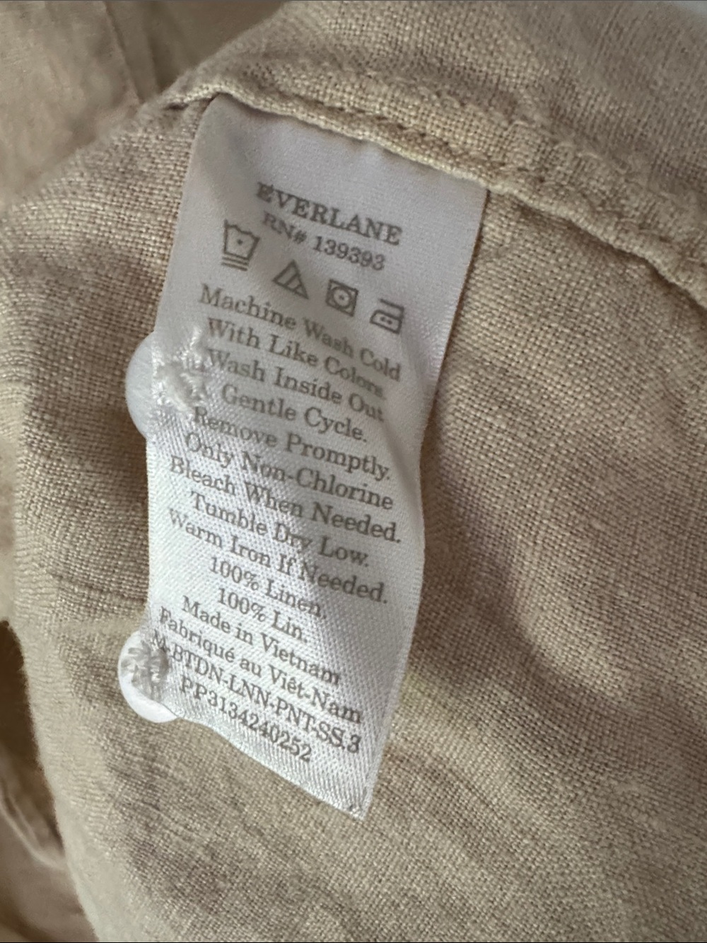 Everlane 100% linen Casual Button-Up Shirt in Light Beige - Picture 5 of 8